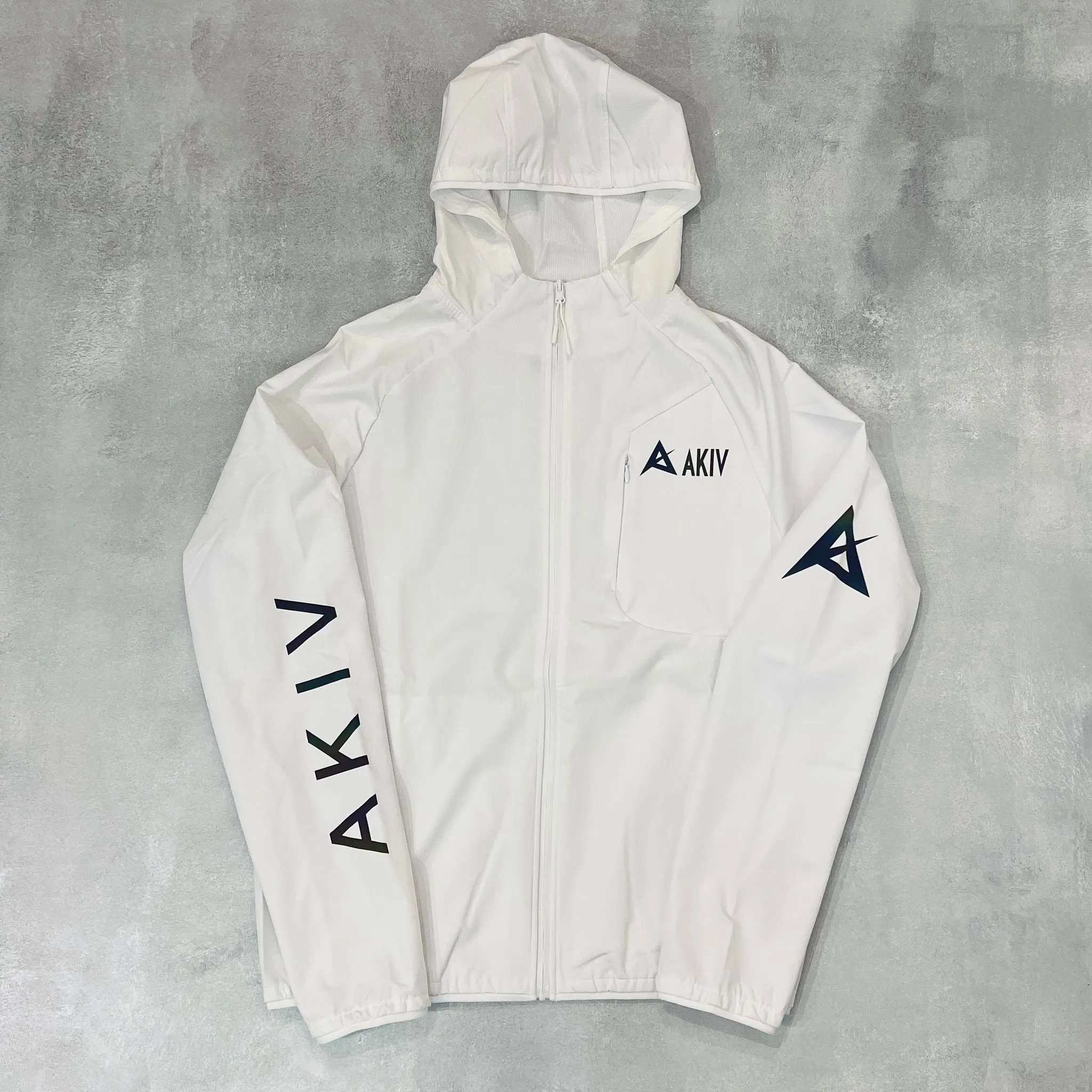 AKIV Running Breathable Waterproof Jacket Unisex | White