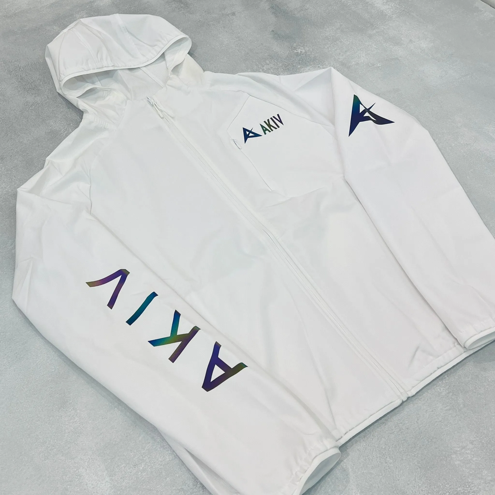 AKIV Running Breathable Waterproof Jacket Unisex | White