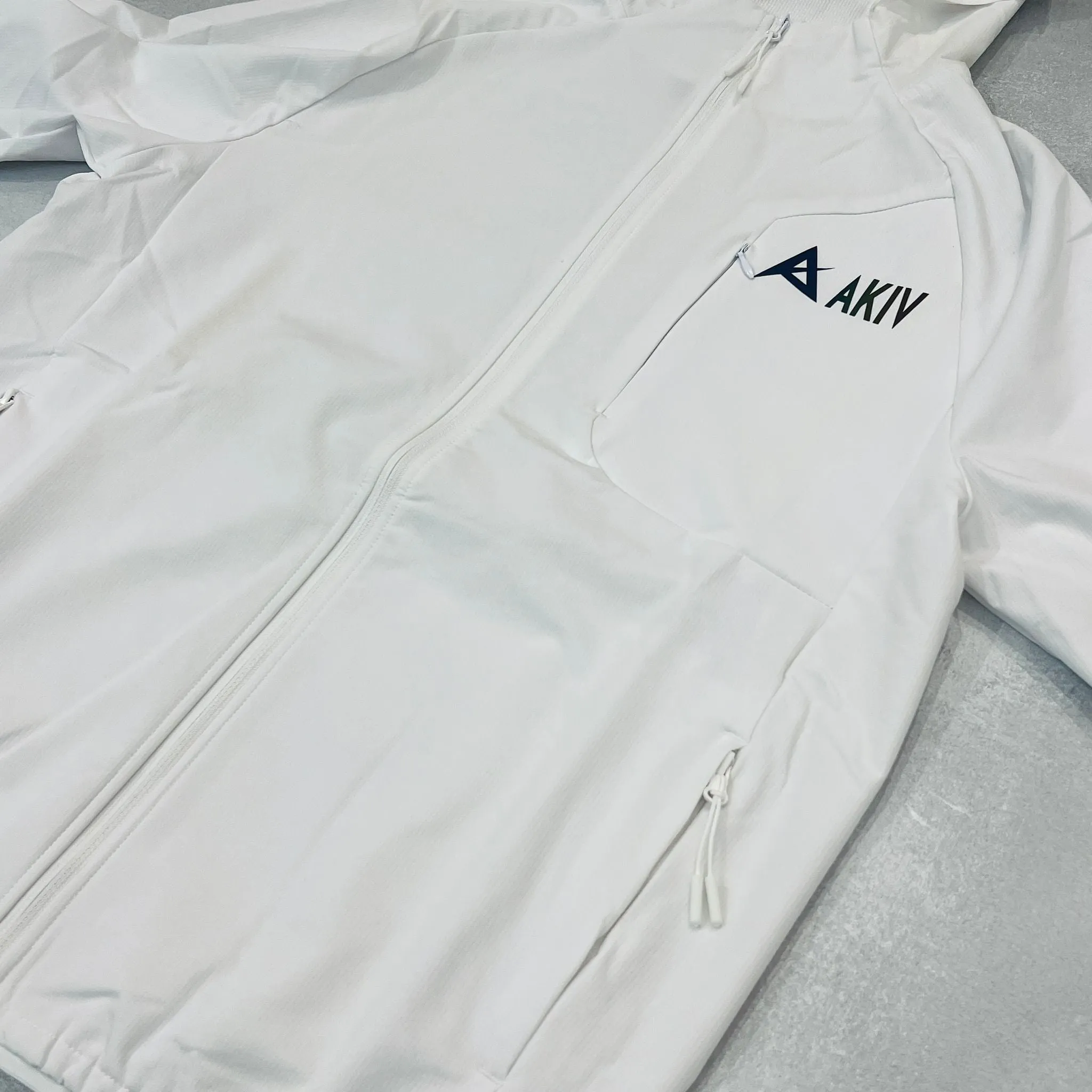 AKIV Running Breathable Waterproof Jacket Unisex | White