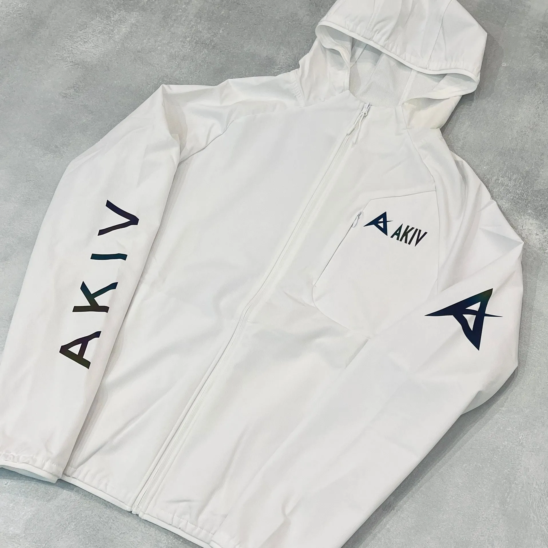 AKIV Running Breathable Waterproof Jacket Unisex | White