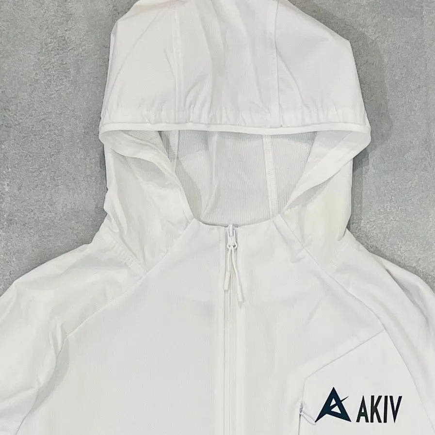AKIV Running Breathable Waterproof Jacket Unisex | White