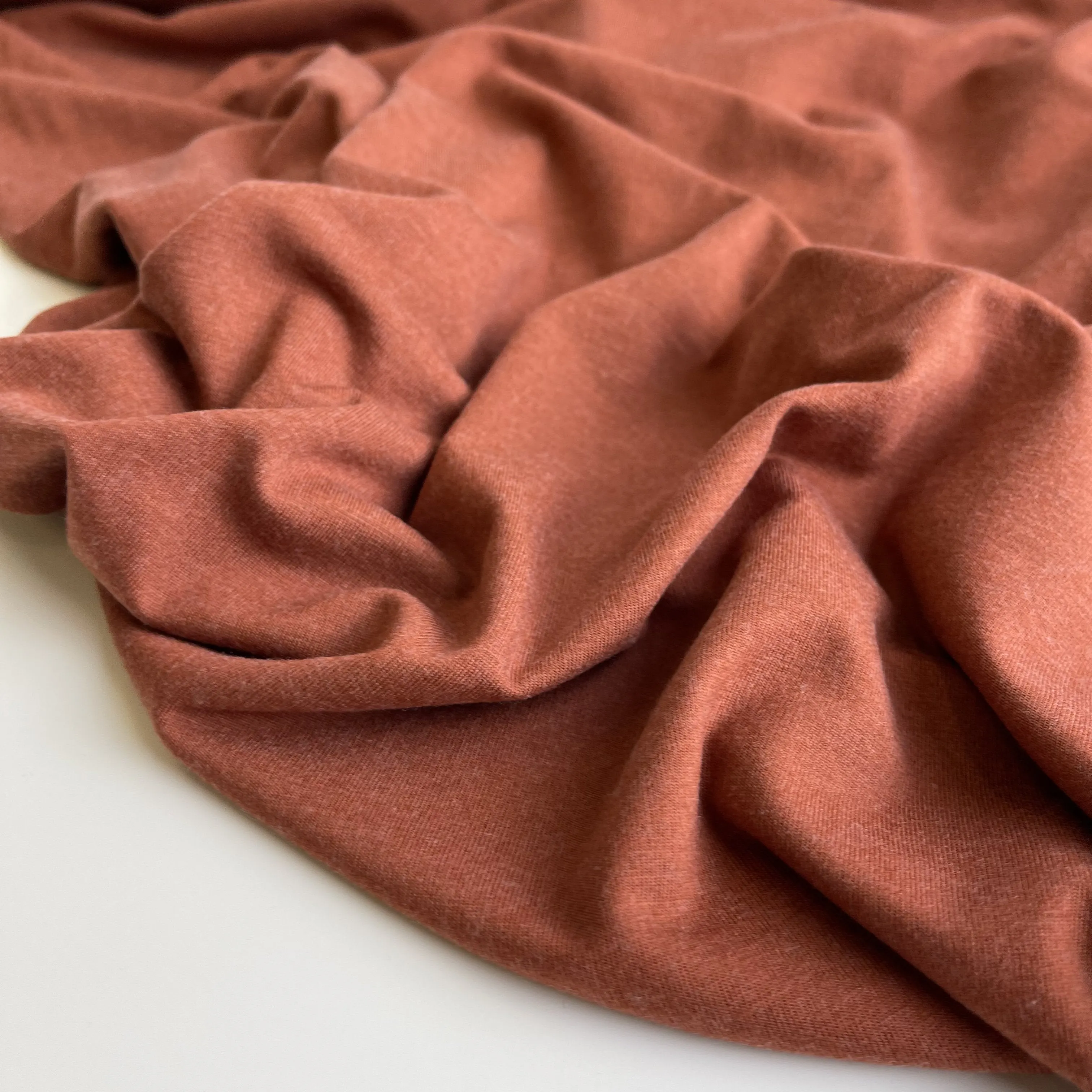 Allure Cinnamon Soft Single Knit Fabric