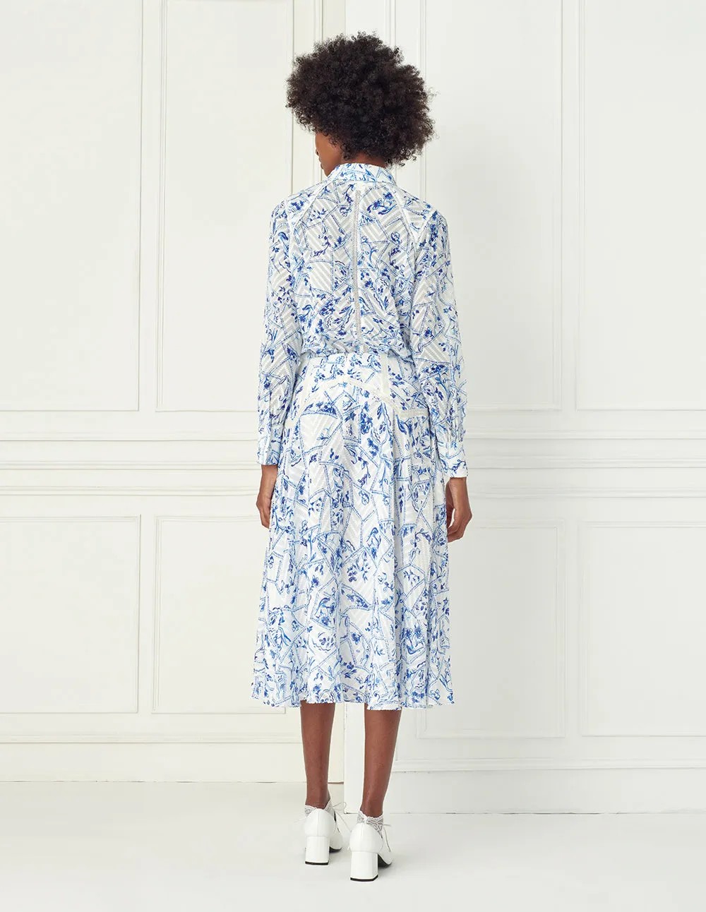 BORA AKSU Lace Details Puffed Sleeve Blouse