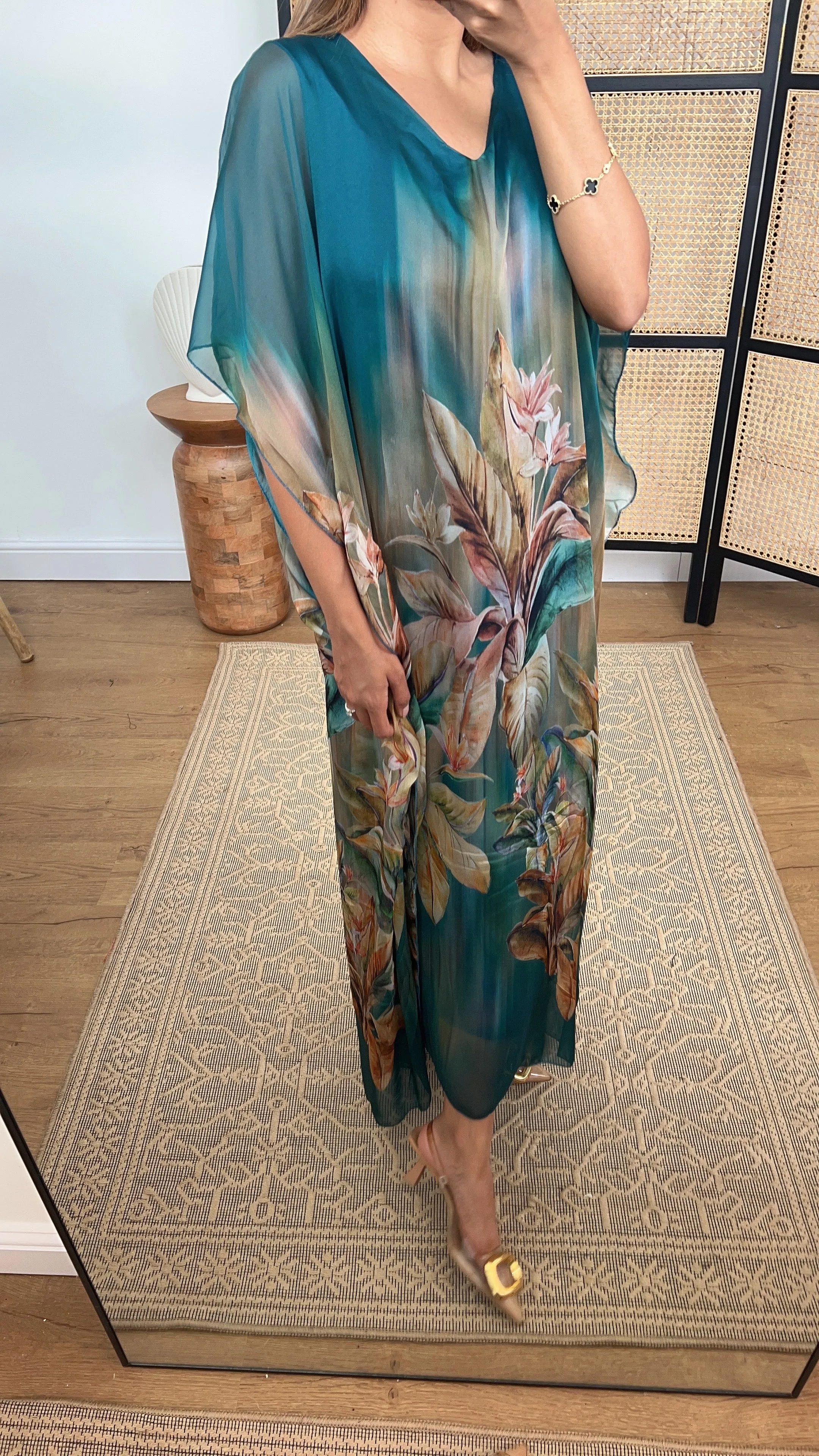 Lela dress in Teal