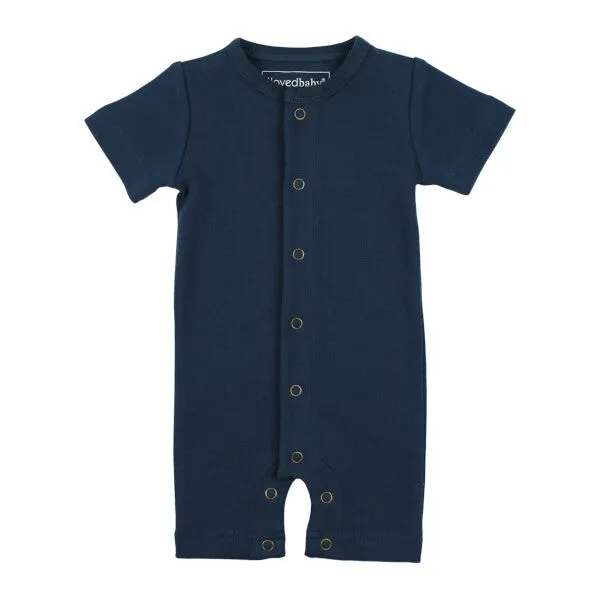L'ovedbaby Short Sleeve Romper in Blues