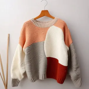 Reworked Unisex Patchwork Colorful Cardigan Made Using Unbranded Heavy Sweater Style CR676