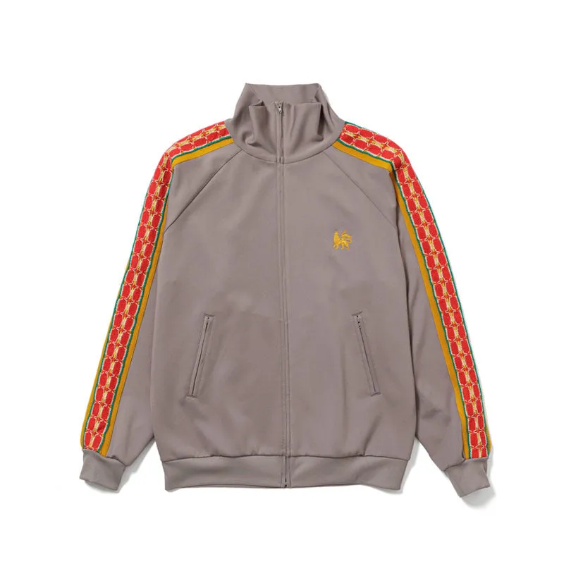 Sasquatchfabrix. Lace Tape Track Jacket Light Gray