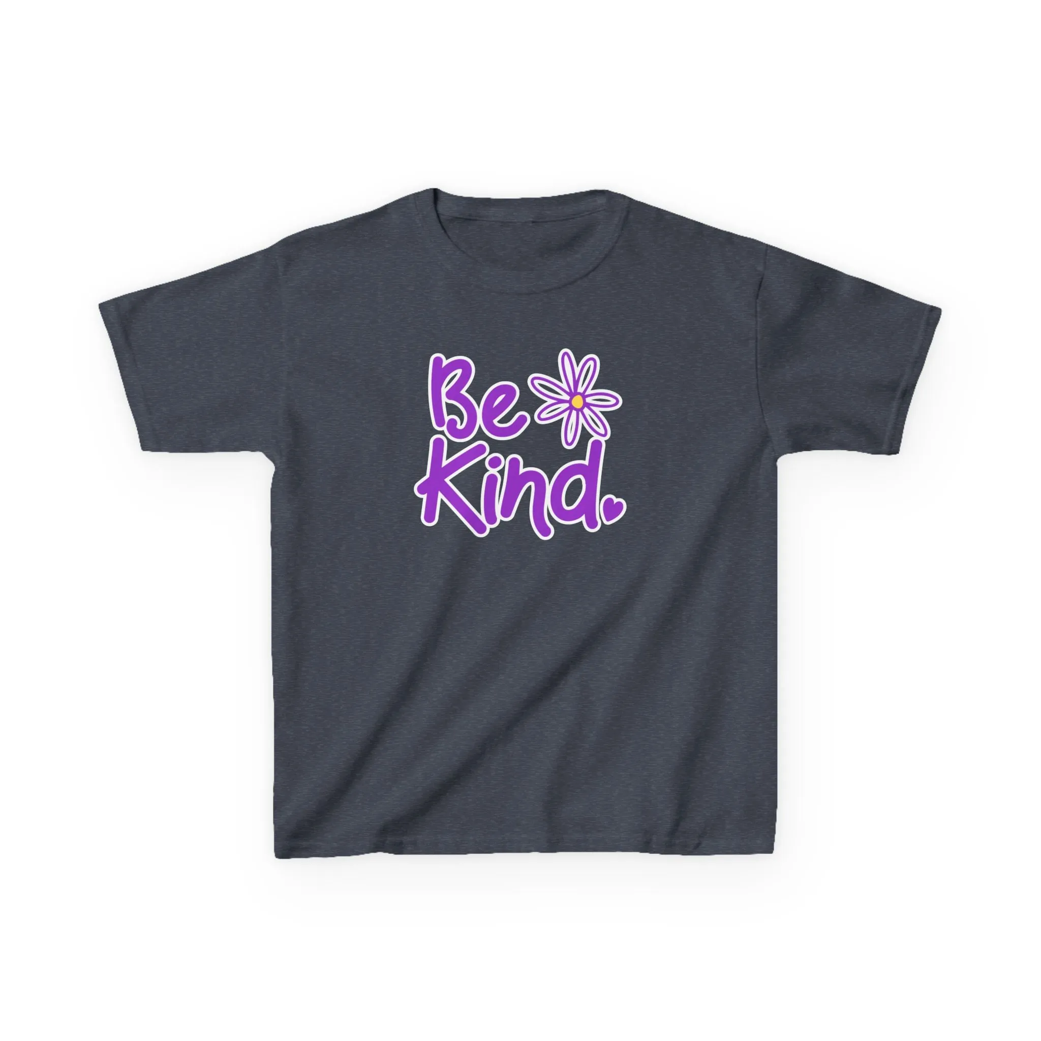 Youth 'Be Kind' Heavy Cotton Tee - Positive Message Tshirt